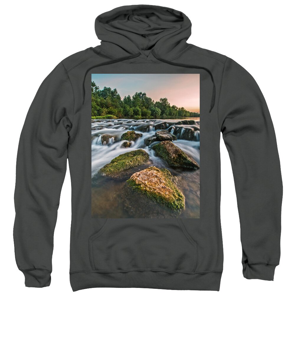 Landscapes Sweatshirt featuring the photograph Green rocks by Davorin Mance