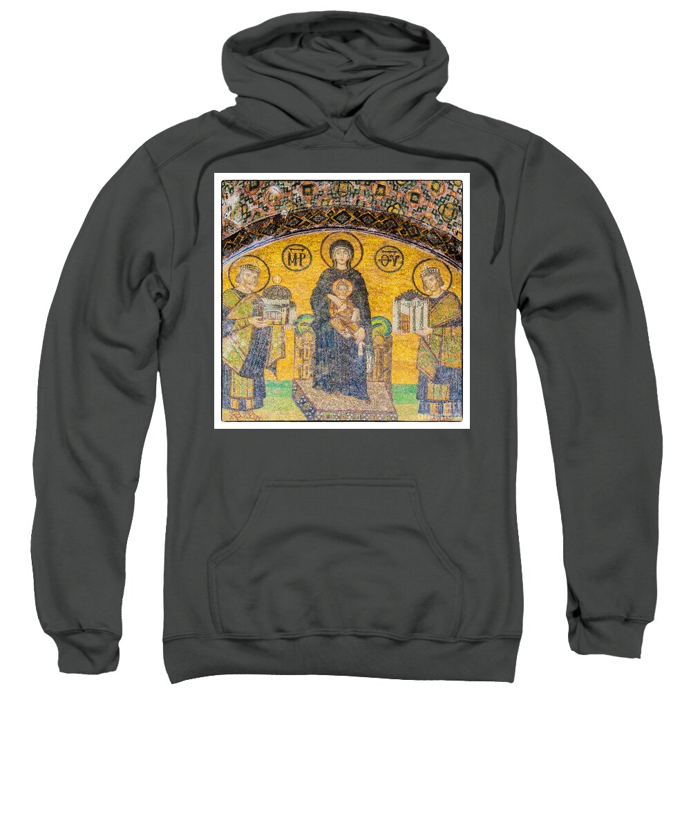 Istanbul Sweatshirt featuring the photograph Hagia Sofia mosaic 03 by Antony McAulay