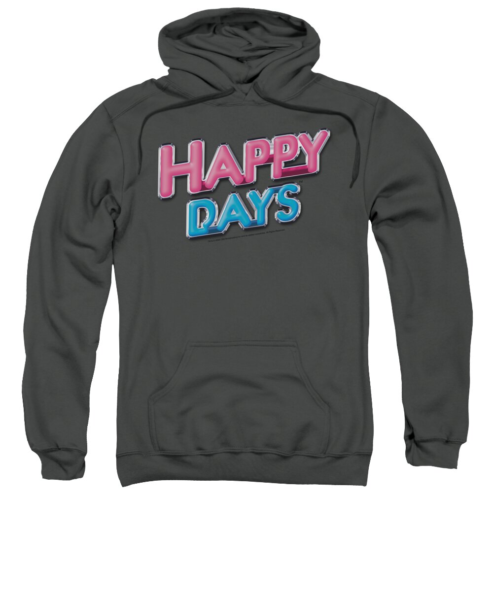 Happy Days Sweatshirt featuring the digital art Happy Days - Happy Days Logo by Brand A
