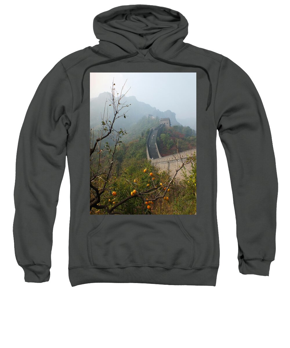 Great Wall Sweatshirt featuring the photograph Harvest Time at The Great Wall of China by Lucinda Walter