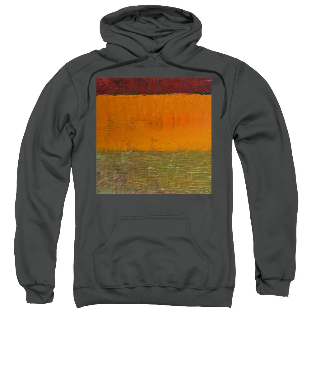 Abstract Expressionism Sweatshirt featuring the painting Highway Series - Grasses by Michelle Calkins