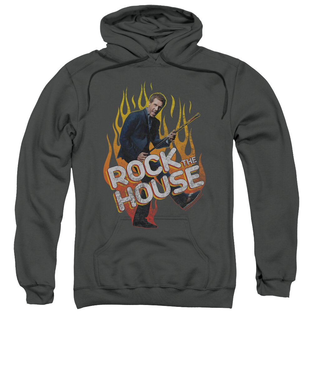 House Sweatshirt featuring the digital art House - Rock The House by Brand A