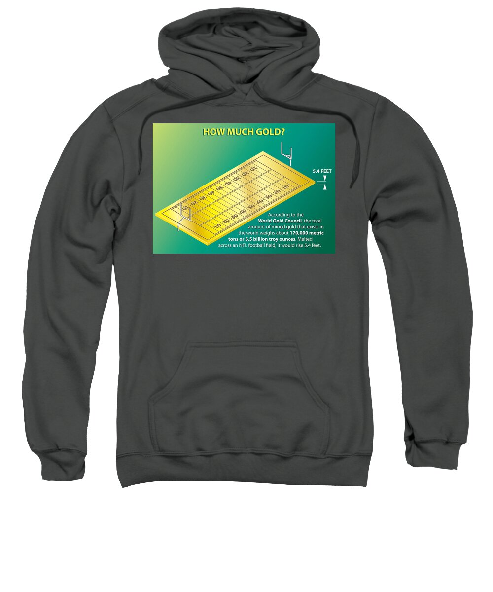 Gold Sweatshirt featuring the digital art How Much Gold by Greg Joens