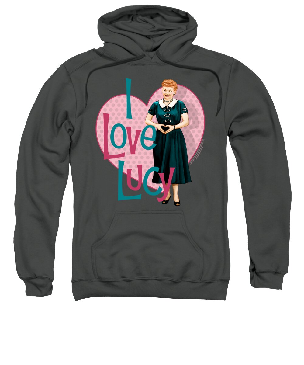  Sweatshirt featuring the digital art I Love Lucy - Heart You by Brand A