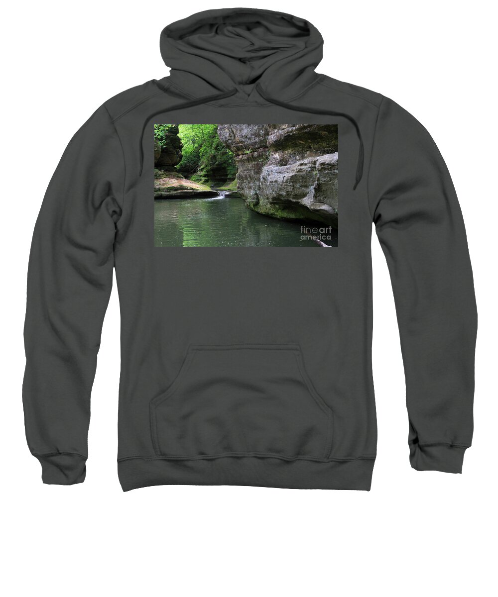 Landscape Sweatshirt featuring the photograph Illinois Canyon May 2014 by Paula Guttilla