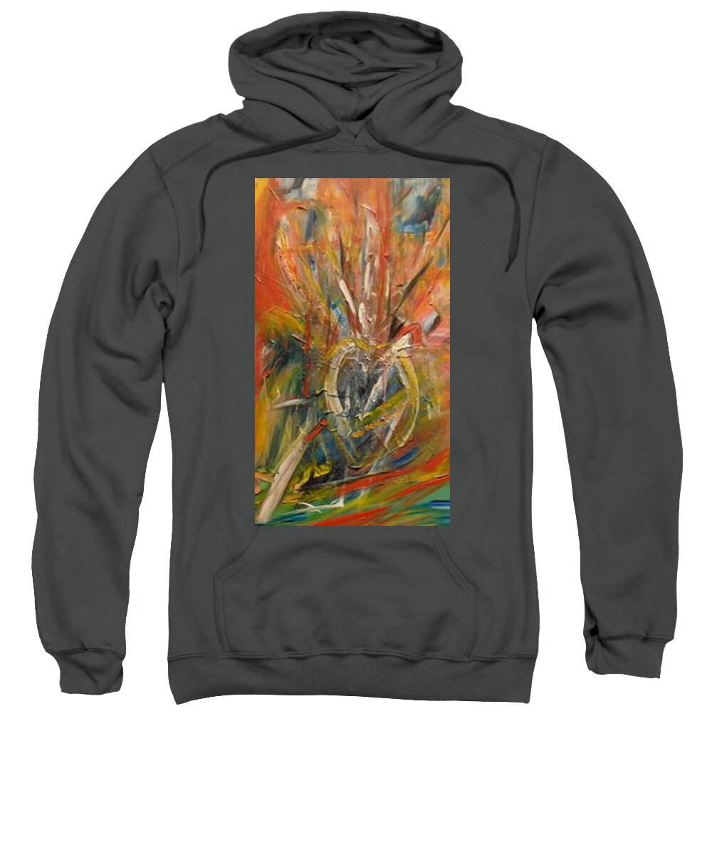 Large Sweatshirt featuring the painting I'm In Love  by Soraya Silvestri