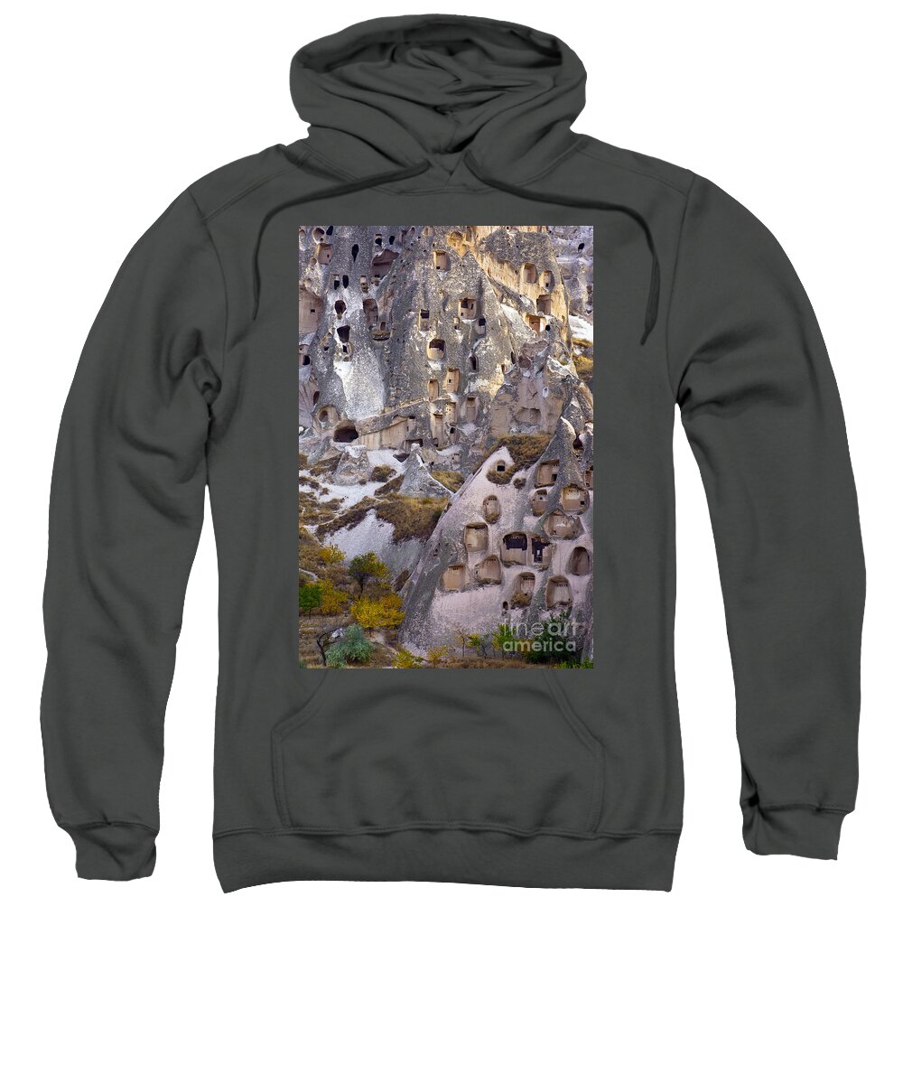 Uchisar Castle Sweatshirt featuring the photograph Inside Outside by Bob Phillips