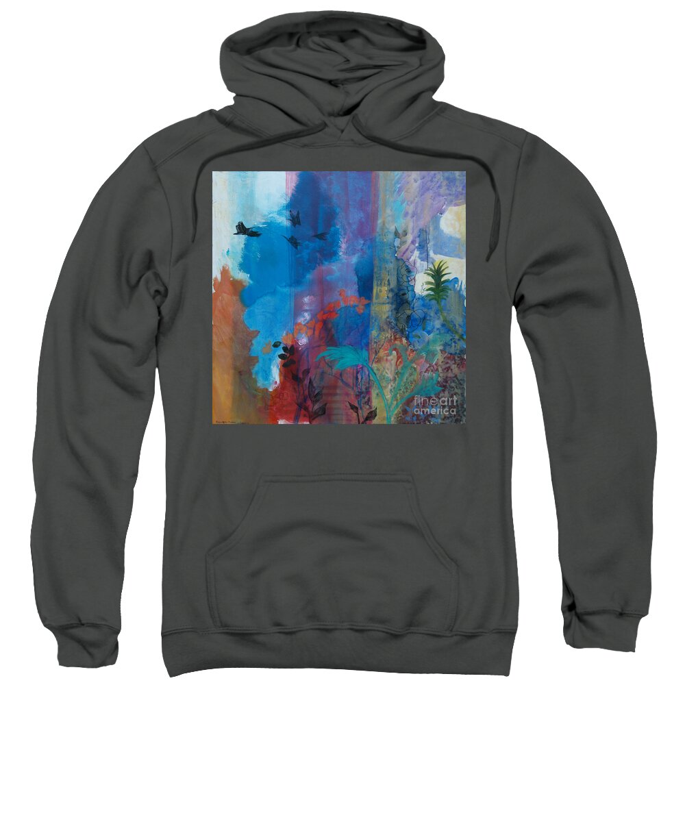 Continuum Sweatshirt featuring the painting It Ain't A Fable Baby by Robin Pedrero
