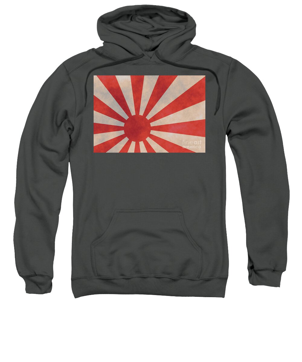 Japanese Sweatshirt featuring the digital art Japanese Rising Sun by Amanda Mohler