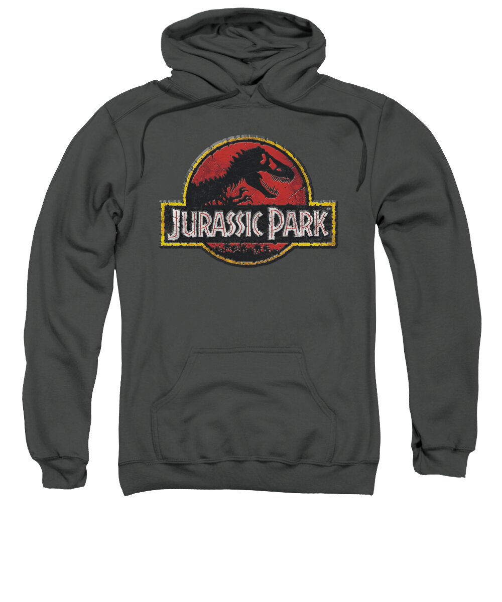 Celebrity Sweatshirt featuring the digital art Jurassic Park - Stone Logo by Brand A