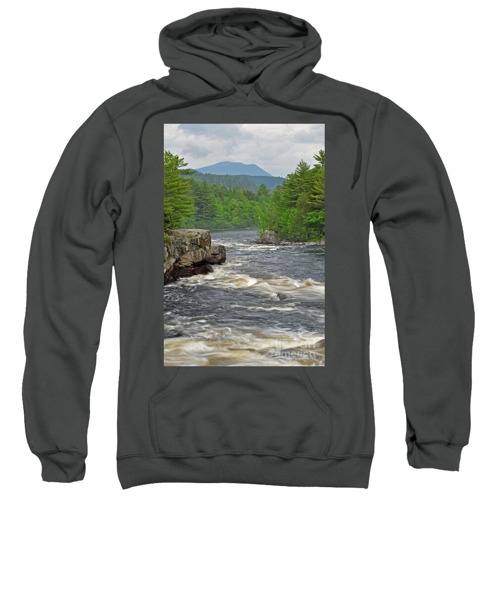 Crib Works Sweatshirt featuring the photograph Katahdin and Penobscot River by Glenn Gordon