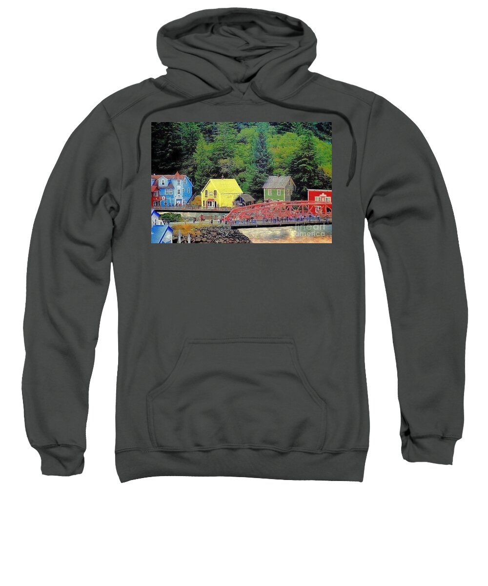 Ketchikan Sweatshirt featuring the photograph Ketchikan Alaska in August by Janette Boyd