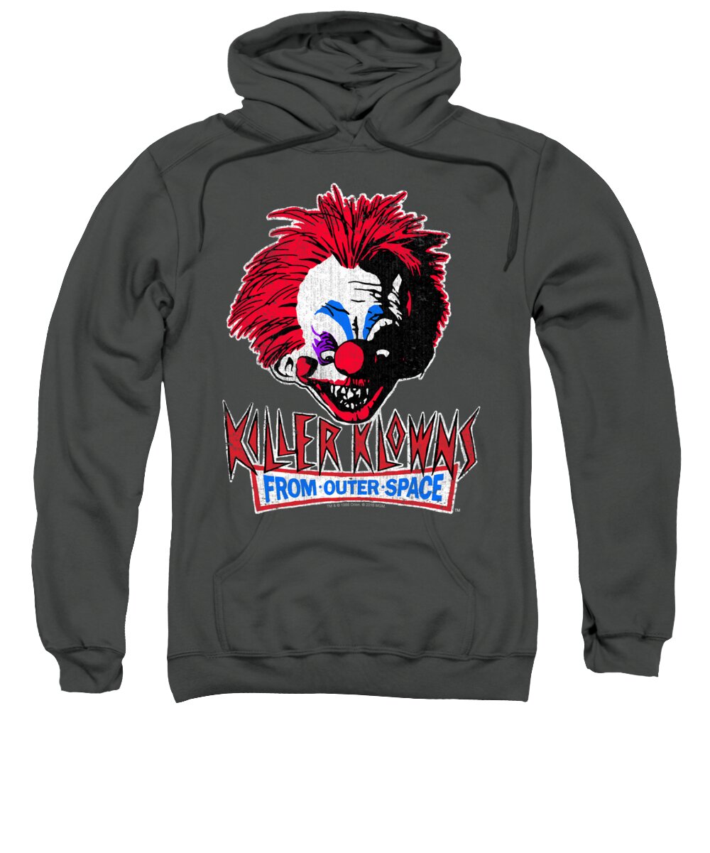  Sweatshirt featuring the digital art Killer Klowns From Outer Space - Rough Clown by Brand A