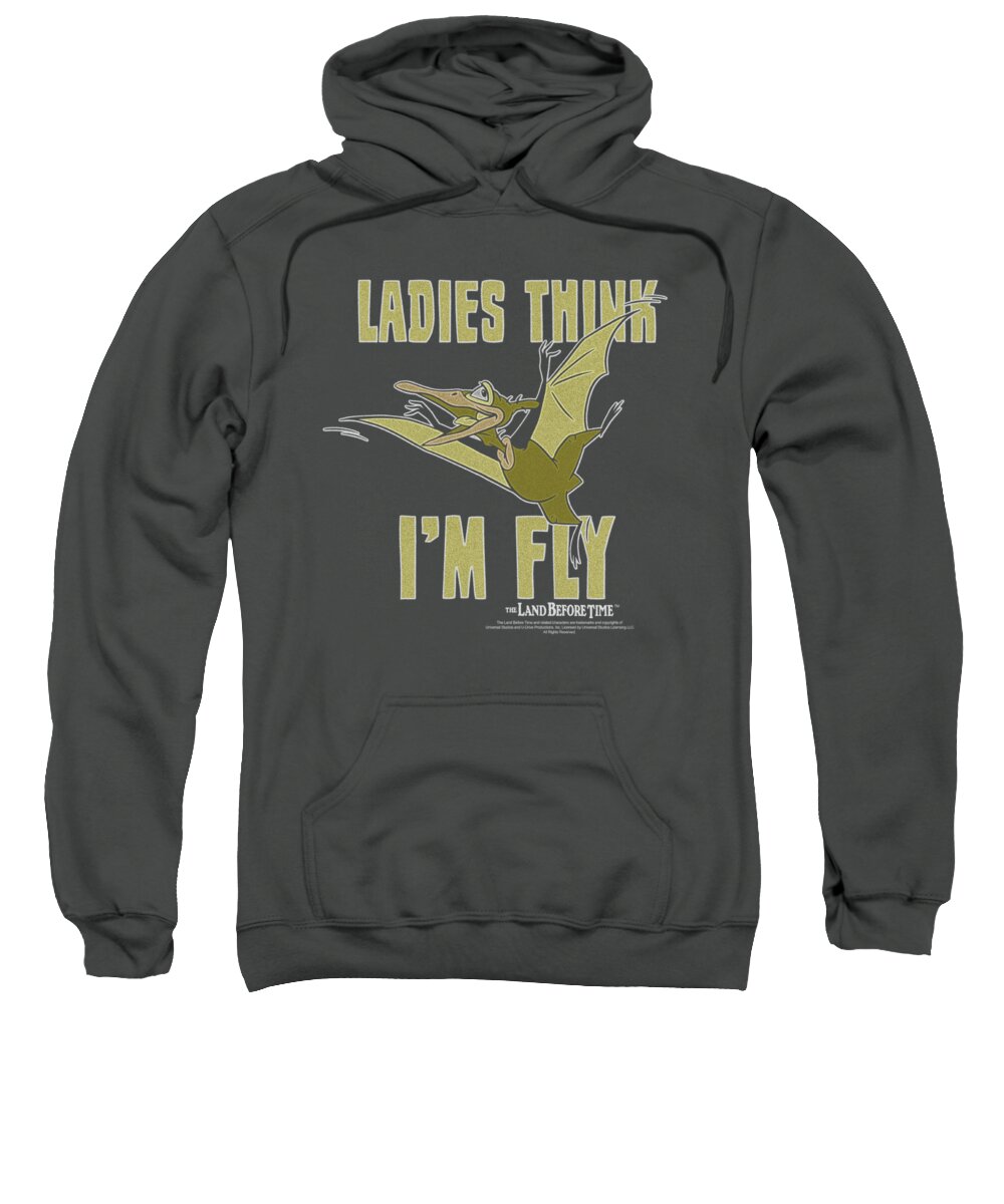 The Land Before Time Sweatshirt featuring the digital art Land Before Time - I'm Fly by Brand A
