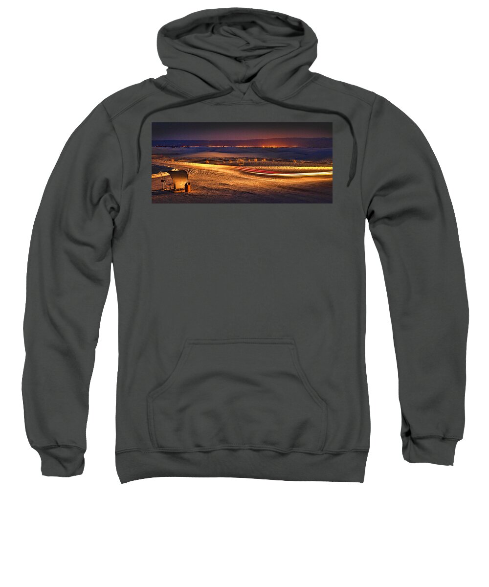 White Sands Sweatshirt featuring the photograph Leaving White Sands by Diana Powell