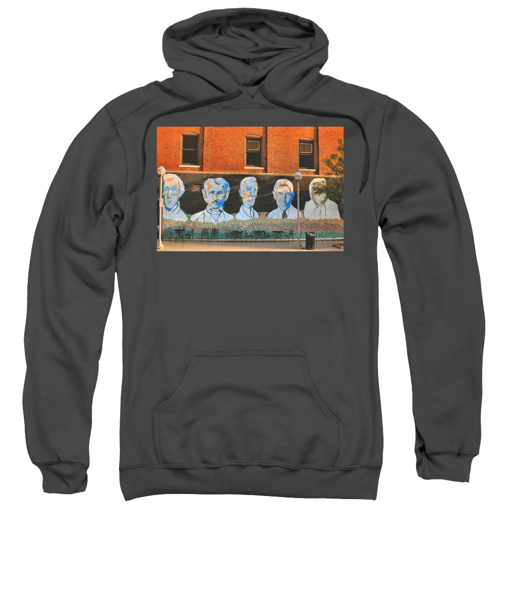 Scenery Sweatshirt featuring the photograph Liberty street mural by Pat Cook
