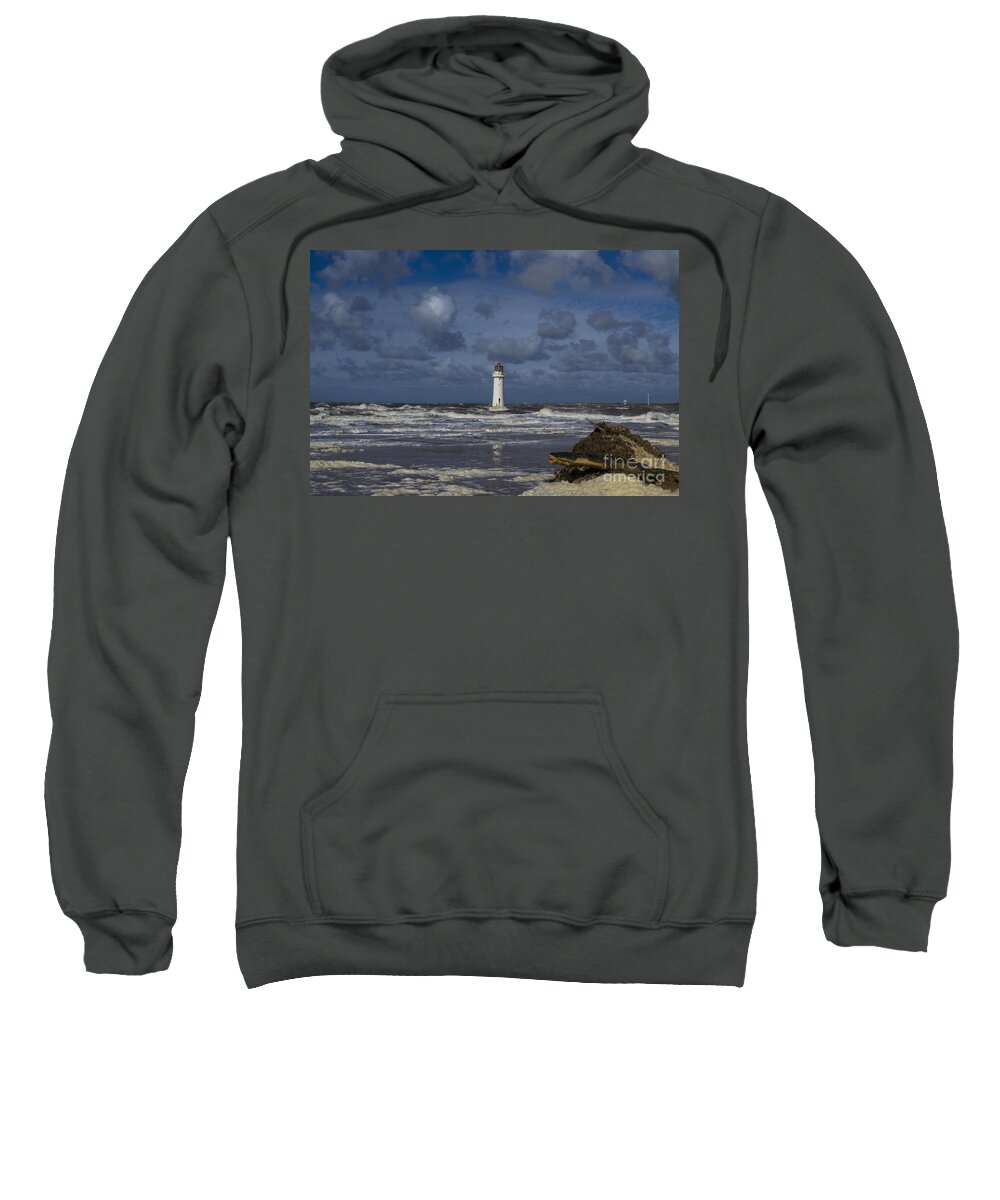 Light House Sweatshirt featuring the photograph lighthouse at New Brighton by Spikey Mouse Photography