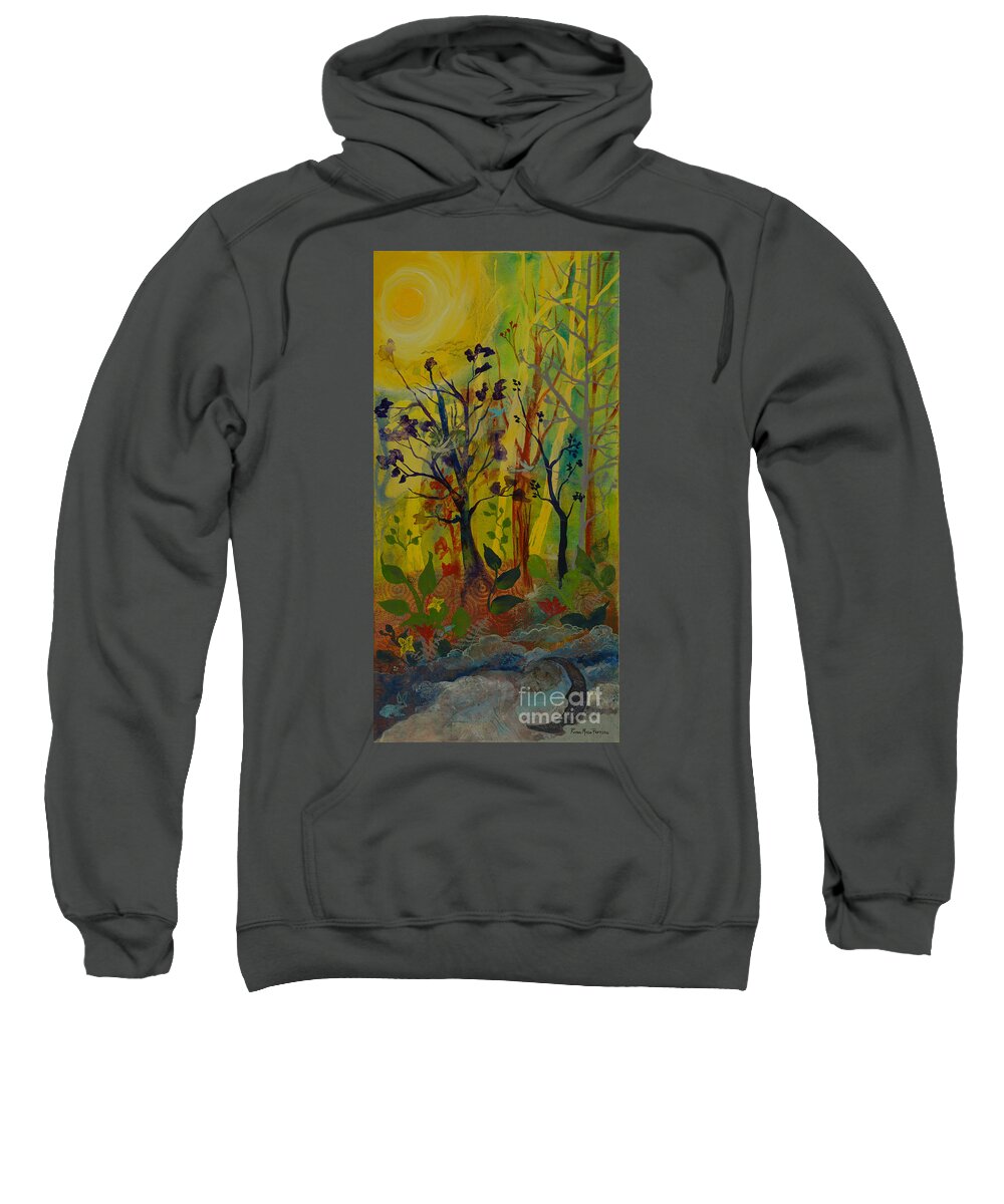 Light's Wonderful Secret Sweatshirt featuring the painting Light's Wonderful Secret by Robin Pedrero