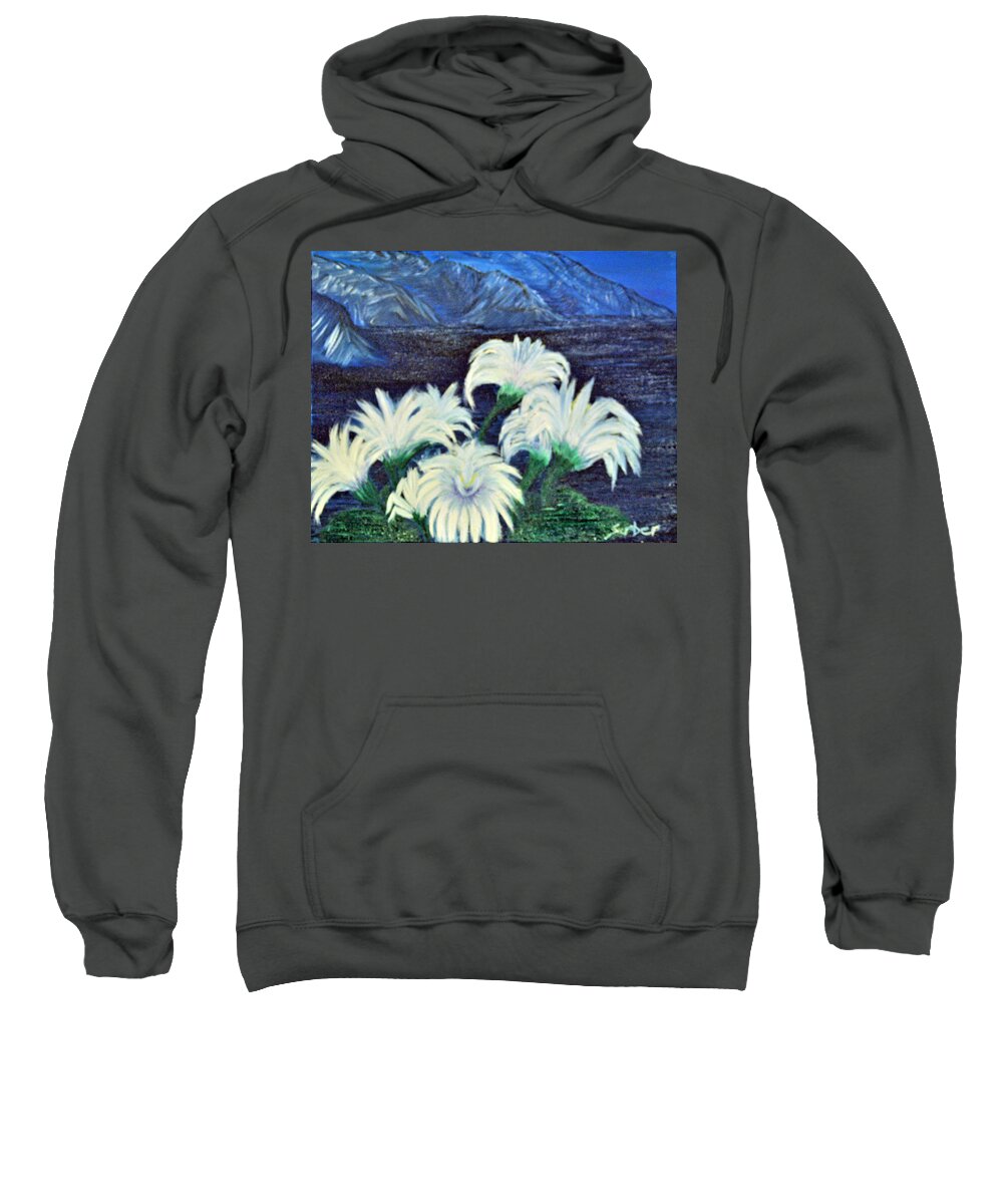 Flowers Sweatshirt featuring the painting Lillies by Suzanne Surber