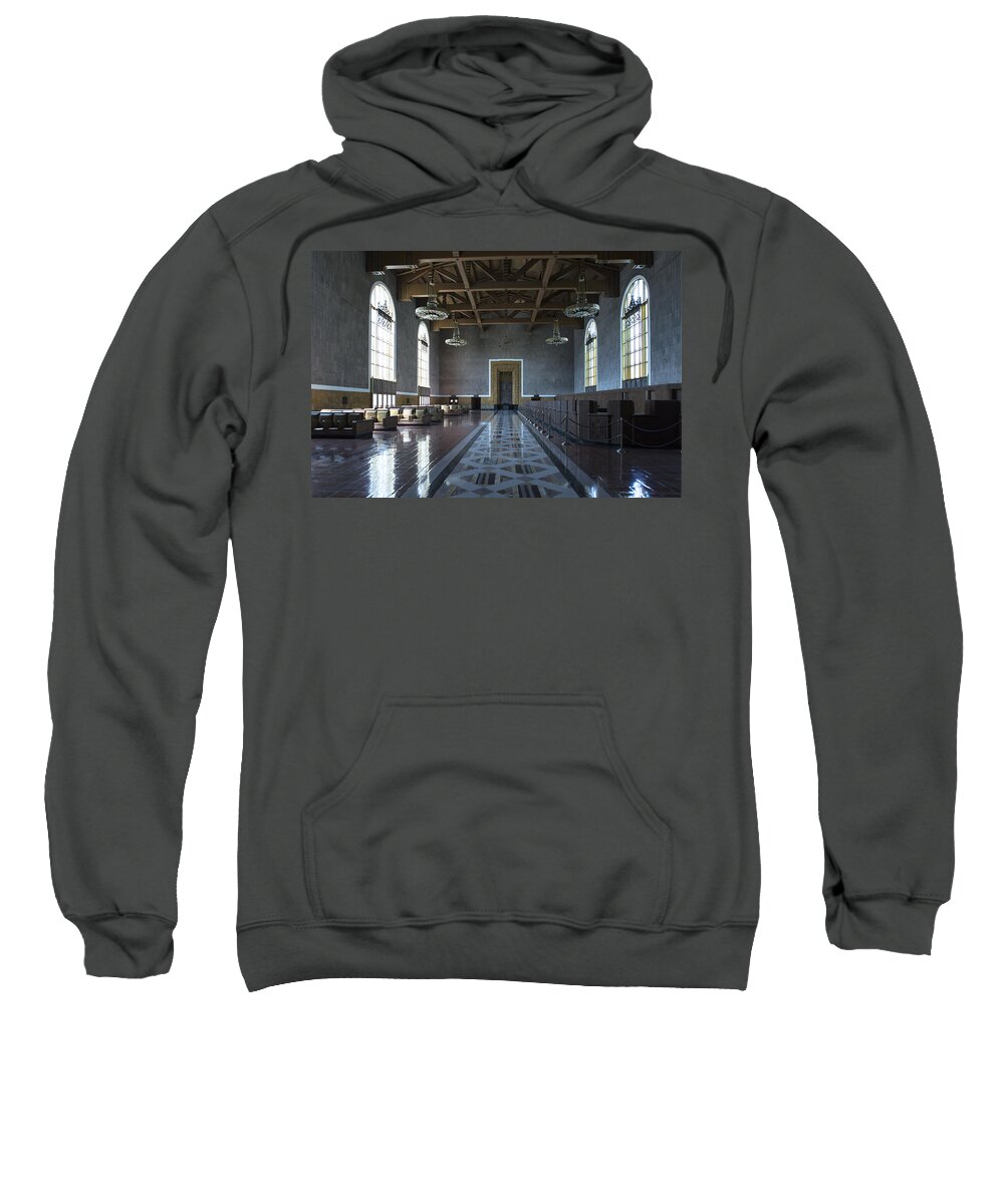 Union Station Sweatshirt featuring the photograph Los Angeles Union Station - Custom by Belinda Greb