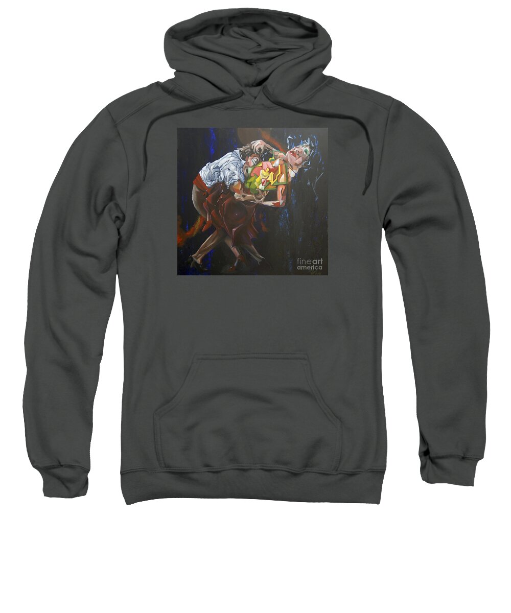 Dance Sweatshirt featuring the painting Lost In Dance by James Lavott