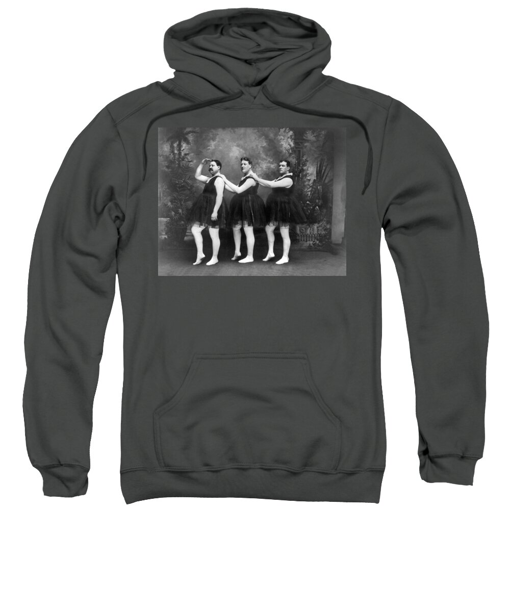 1900s Sweatshirt featuring the photograph Men In Tights And Tutus by -
