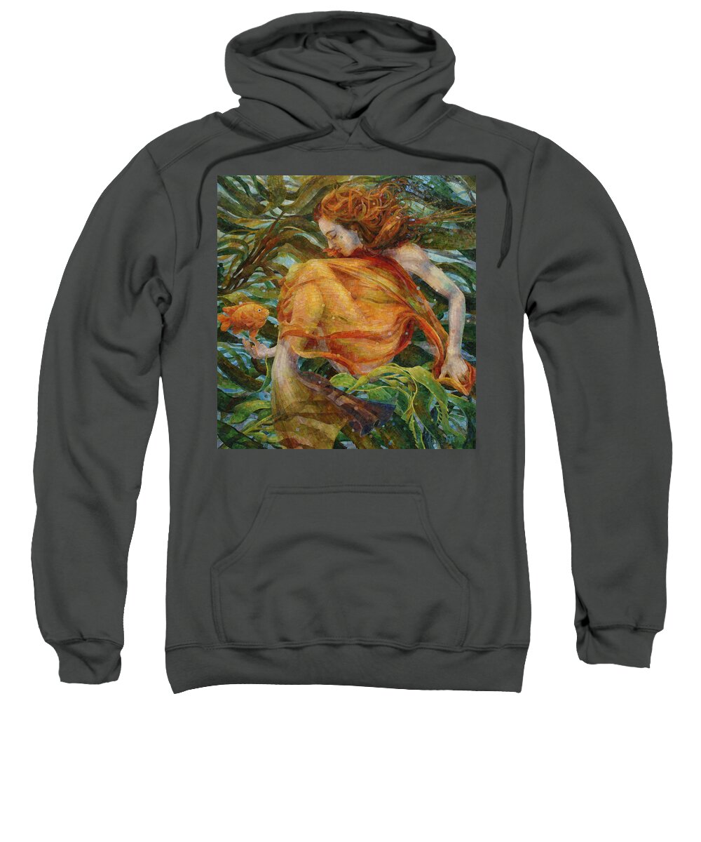 Landscape Sweatshirt featuring the painting Metamorphosis by Mia Tavonatti