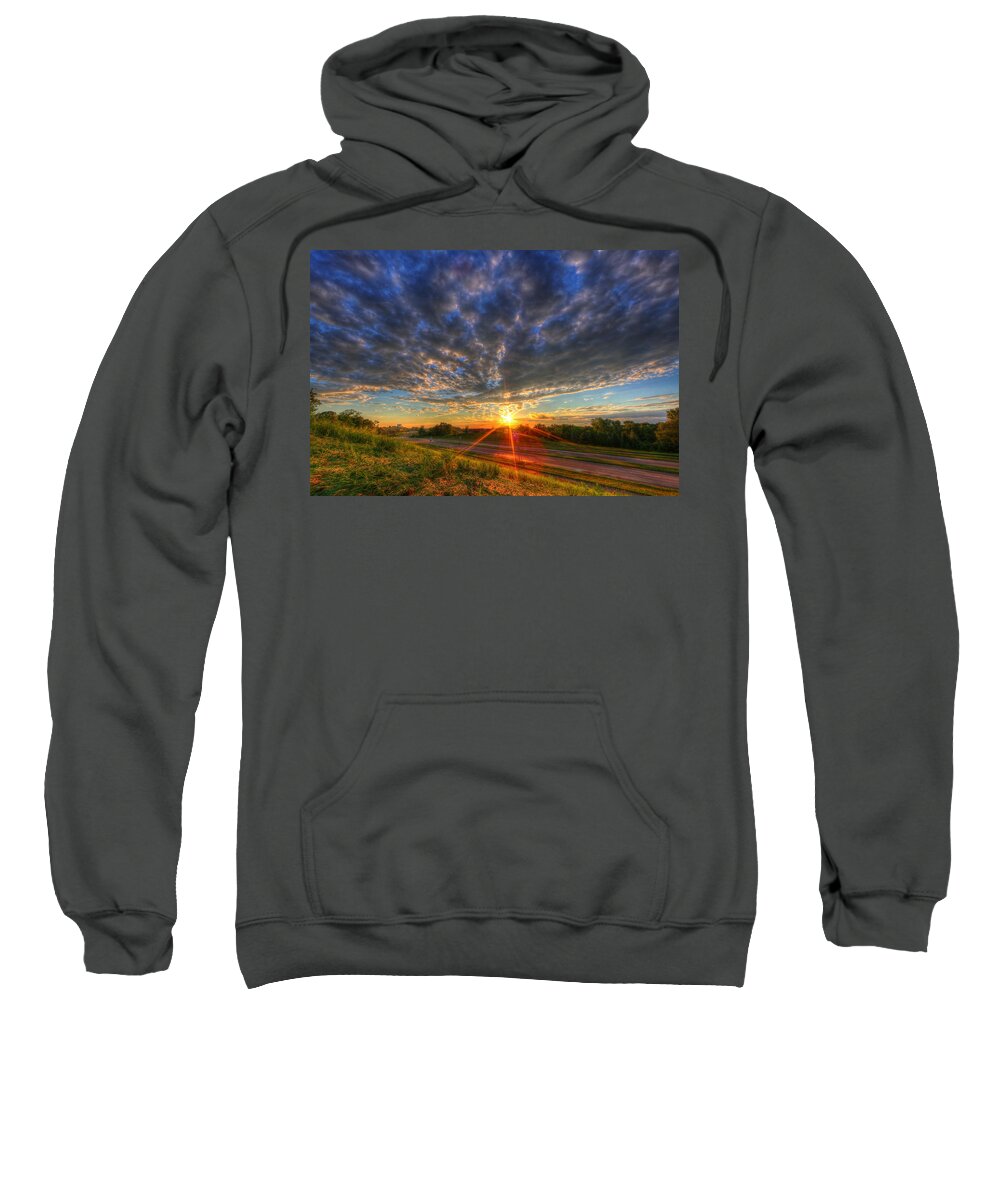 Eagan Sweatshirt featuring the photograph Midwest Sunset After a Storm by Wayne Moran
