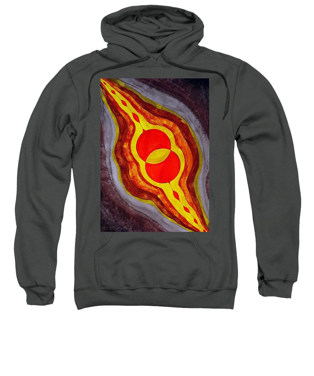 Painting Sweatshirt featuring the painting Mitosis of Worlds original painting by Sol Luckman