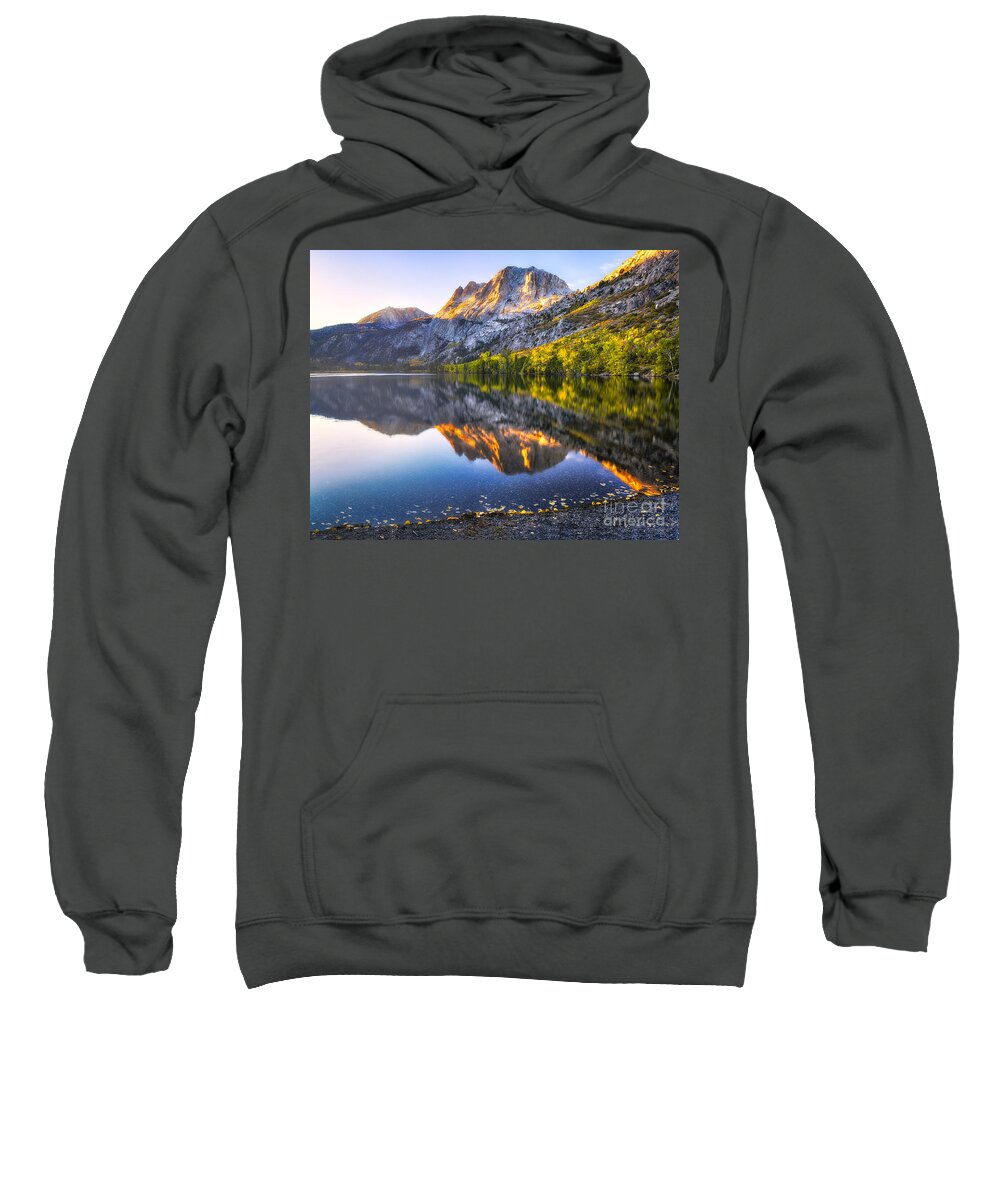 June Lake Sweatshirt featuring the photograph Morning Glow by Anthony Michael Bonafede