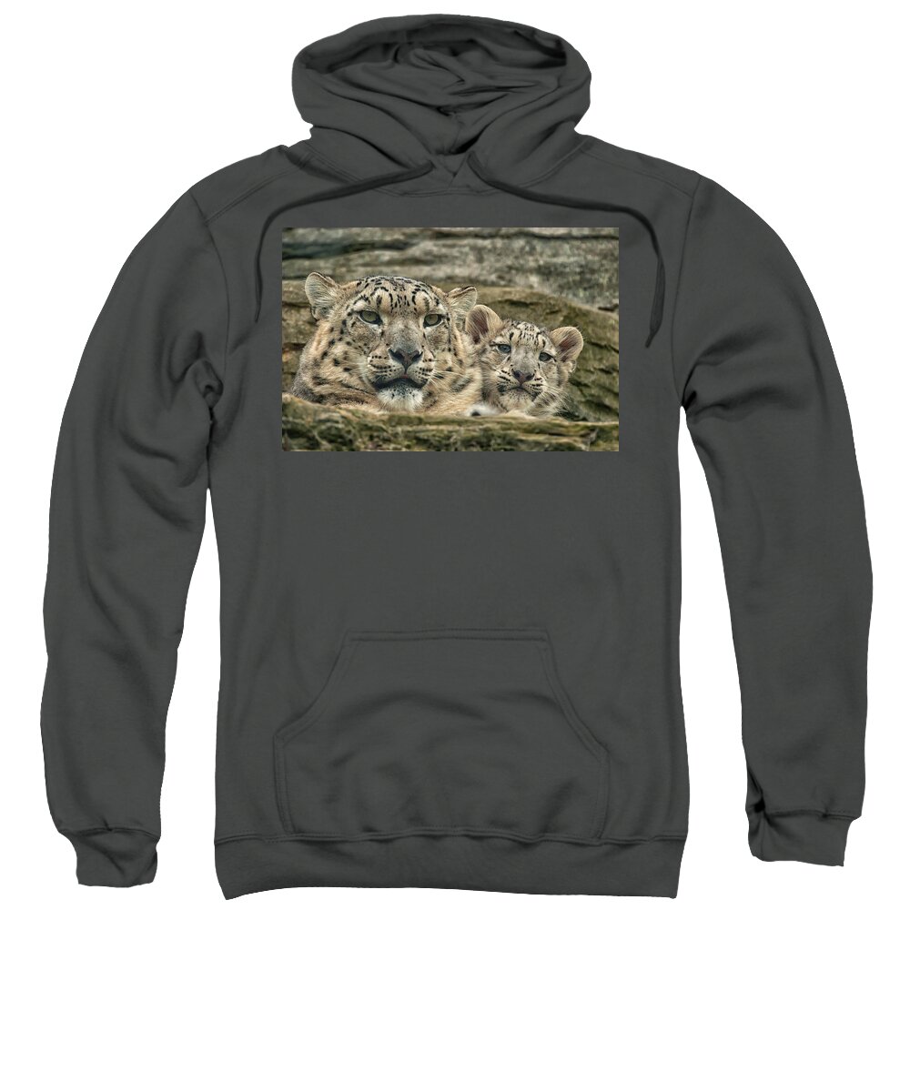 Marwell Sweatshirt featuring the photograph Mother and cub by Chris Boulton
