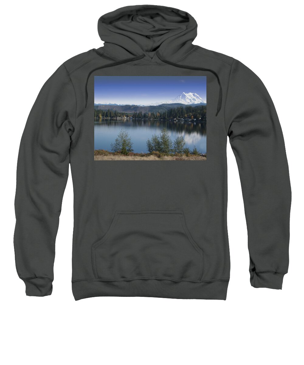 Landscape Sweatshirt featuring the photograph Mount Rainier in the Fall by Ron Roberts