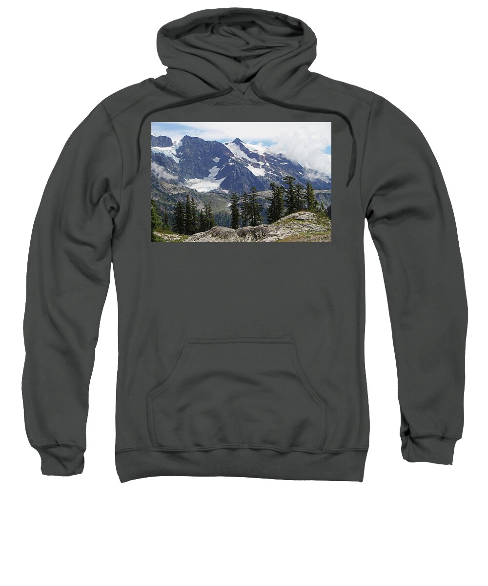 Mt Baker Washington View Sweatshirt featuring the photograph MT Baker Washington View by Tom Janca