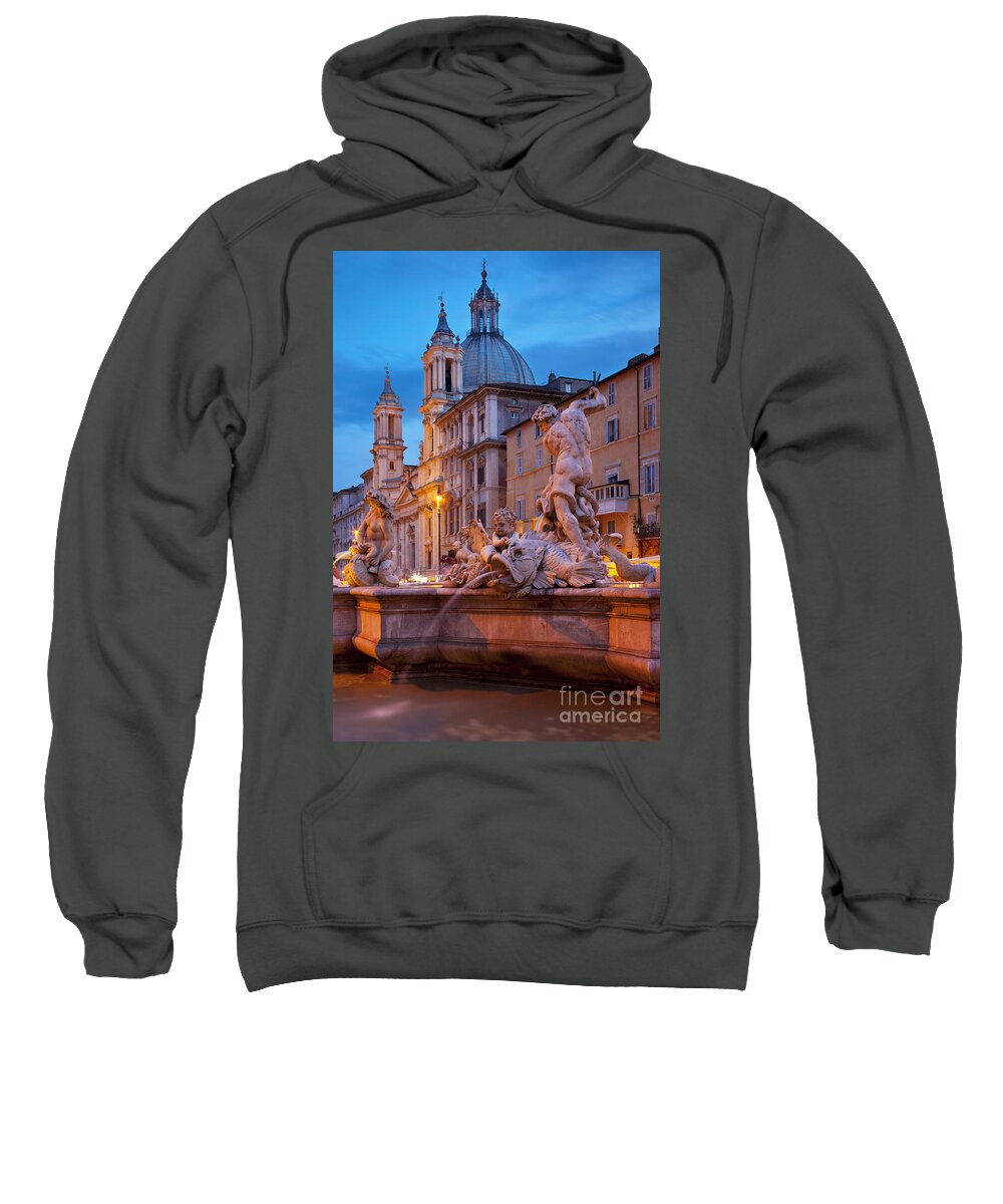 Piazza Sweatshirt featuring the photograph Neptune Fountain by Brian Jannsen