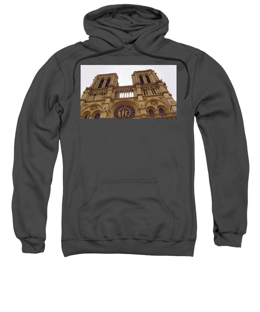 Notre Dame Sweatshirt featuring the photograph Notre Dame by Jenny Armitage