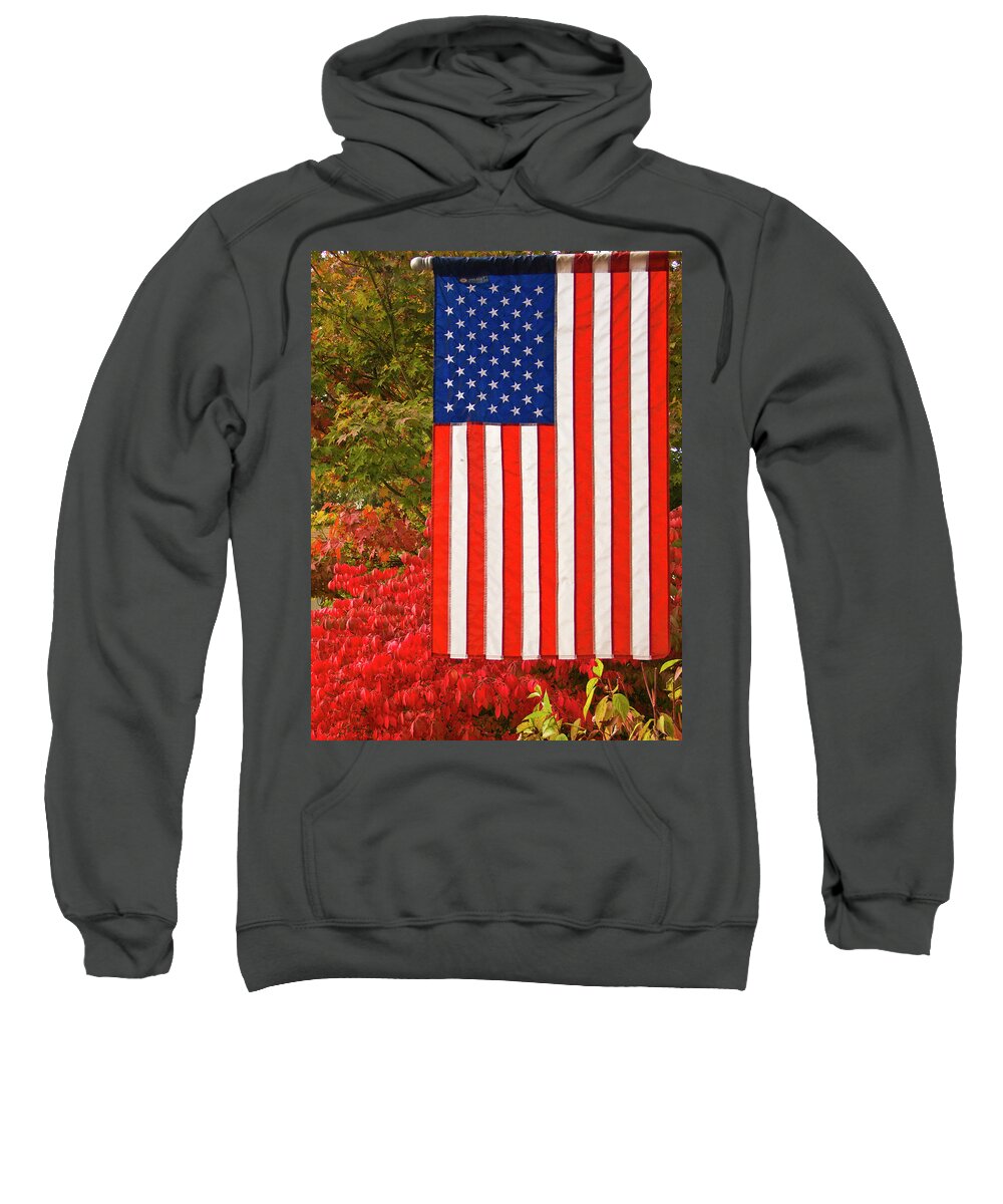 Ron Roberts Sweatshirt featuring the photograph Old Glory by Ron Roberts