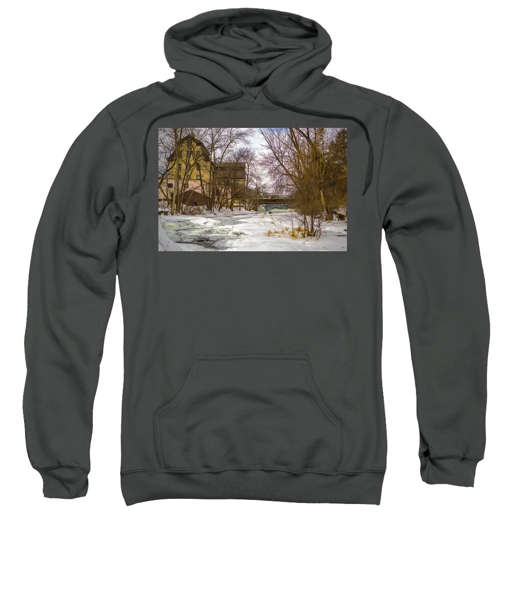 Mill Sweatshirt featuring the photograph Old Mill Winter by James Meyer