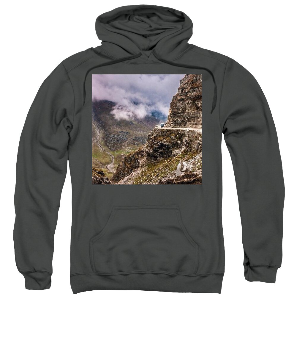 Mountains Sweatshirt featuring the photograph Our Bus Journey Through The Himalayas by Aleck Cartwright