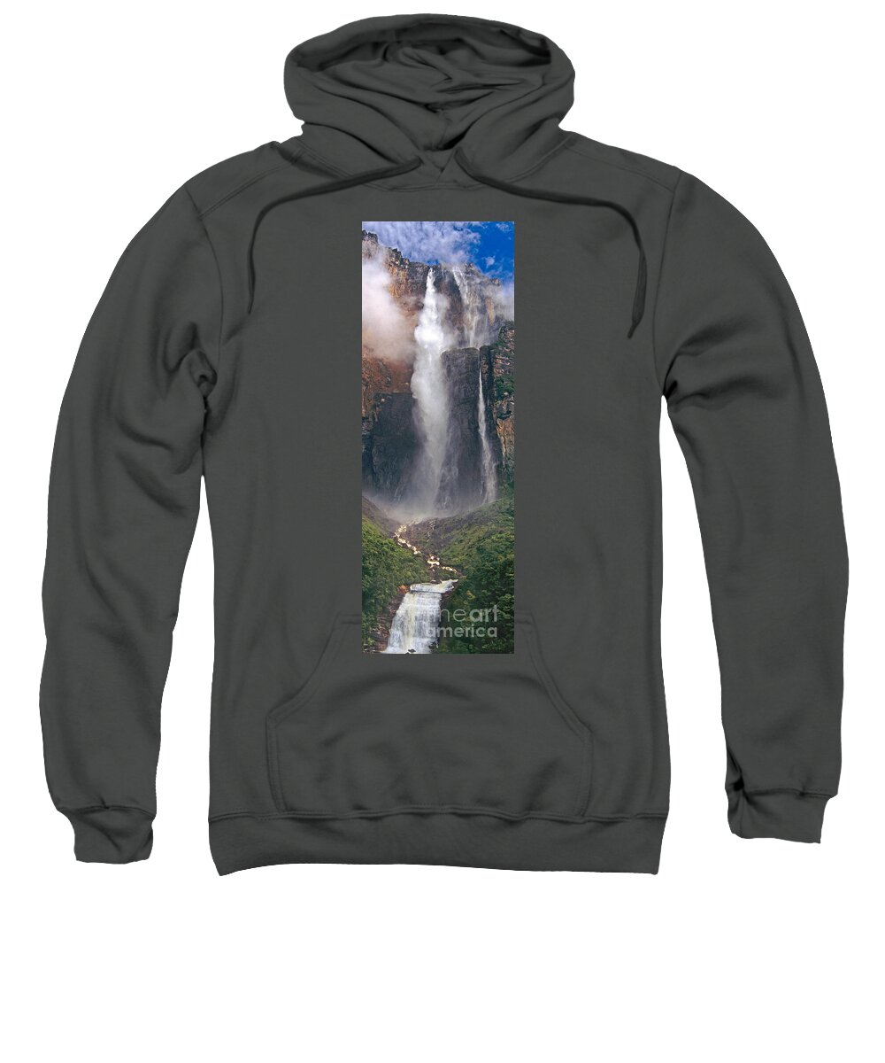 Venezuela Sweatshirt featuring the photograph Panorama Angel Falls in Canaima National Park Venezuela by Dave Welling