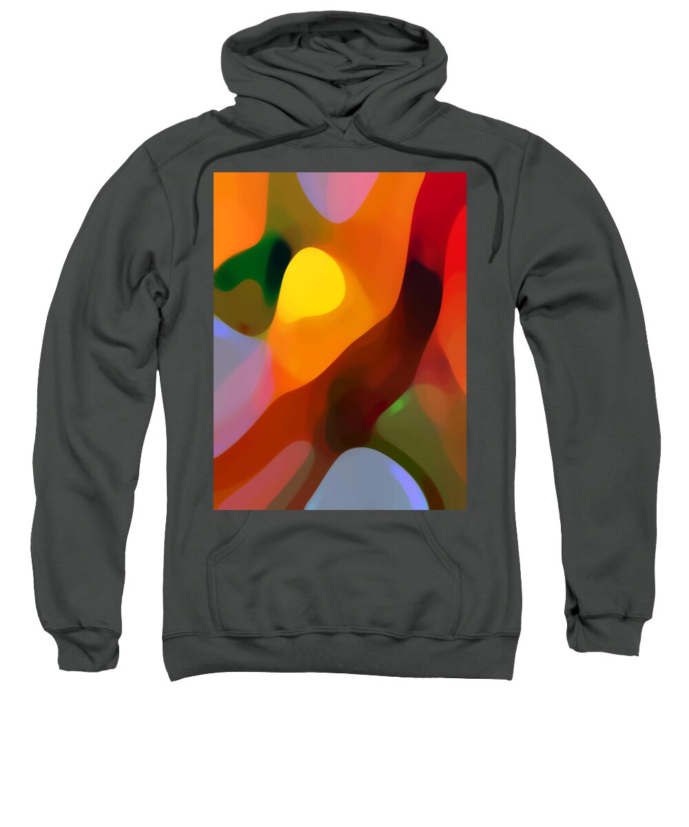 Abstract Art Sweatshirt featuring the painting Paradise Found 2 Tall by Amy Vangsgard