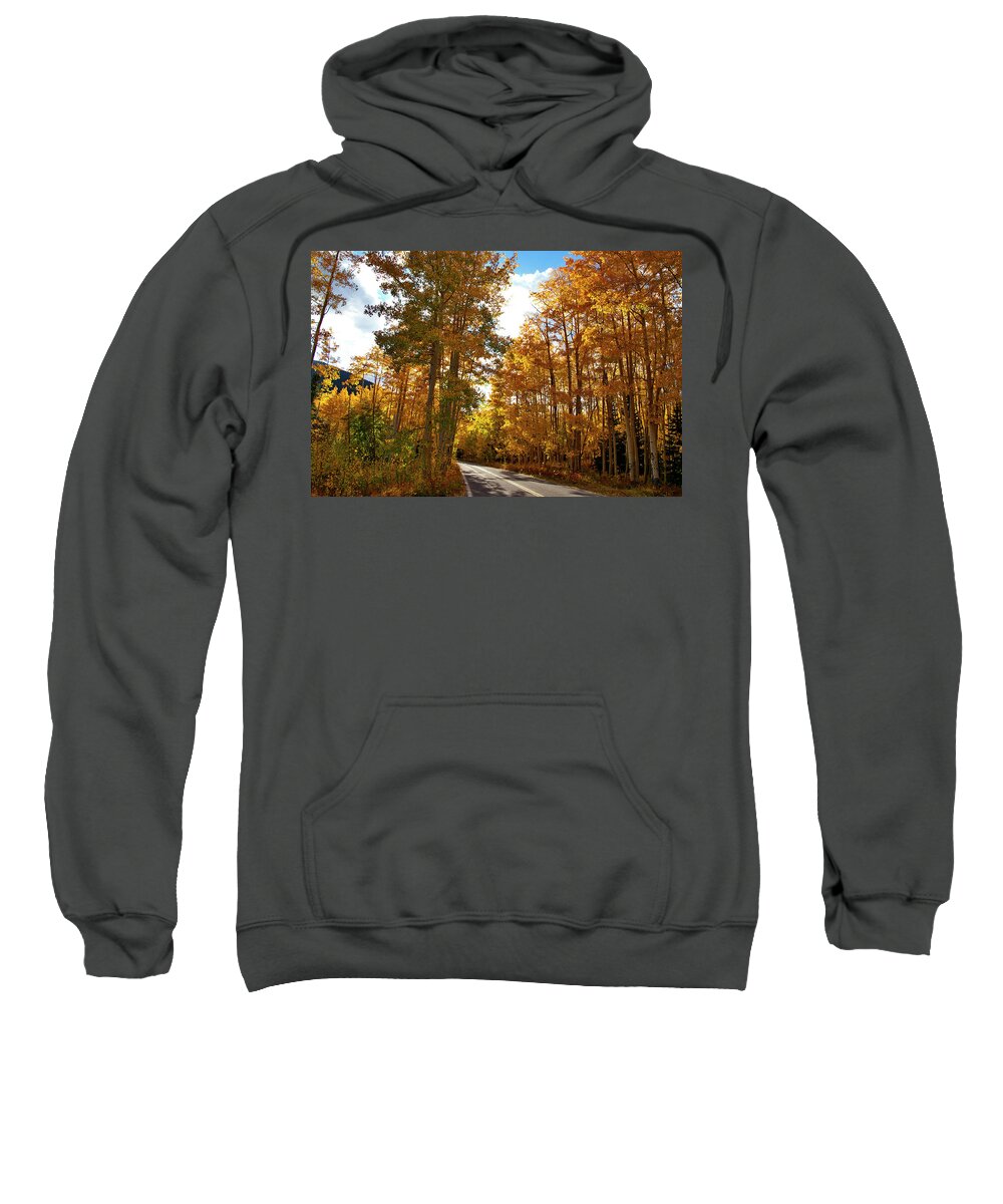 Landscapes Sweatshirt featuring the photograph Paved With Gold by Jeremy Rhoades