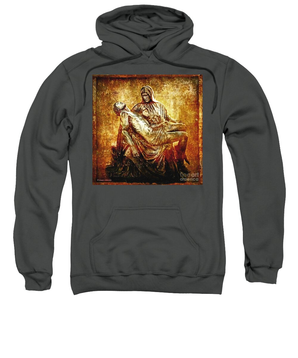 Jesus Sweatshirt featuring the photograph Pieta Via Dolorosa 13 by Lianne Schneider