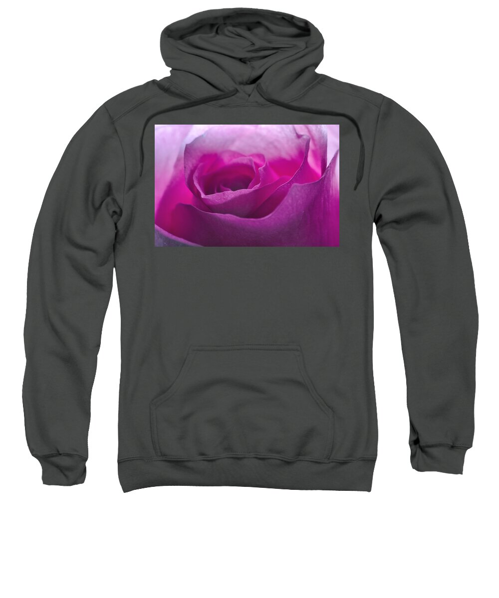 Flower Sweatshirt featuring the photograph Pink Rose by Jim Shackett