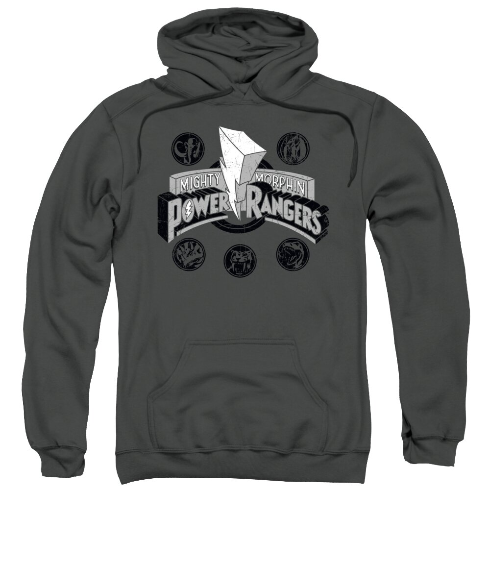  Sweatshirt featuring the digital art Power Rangers - Power Coins by Brand A