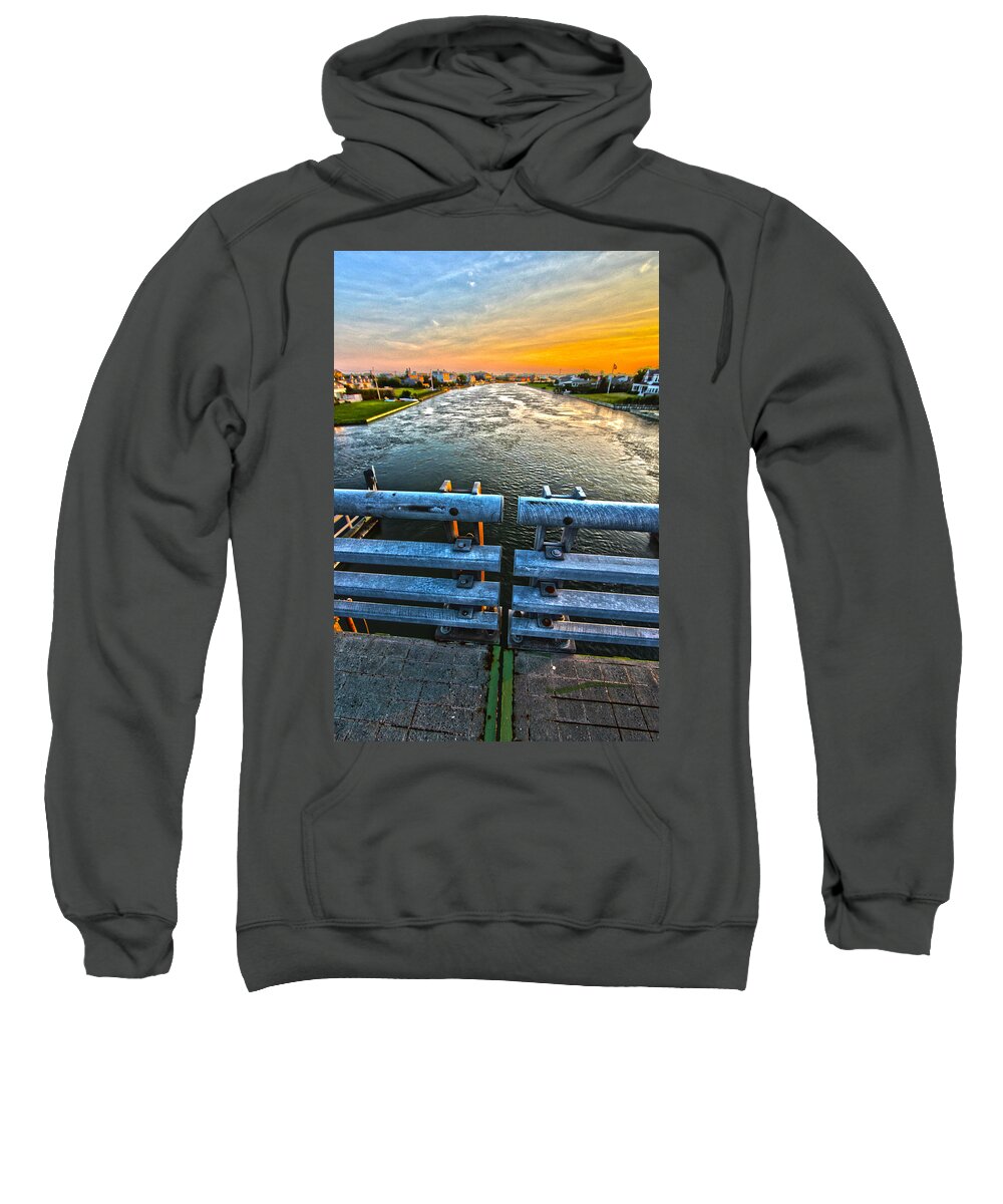 Quogue Sweatshirt featuring the photograph Quogue Bridge by Robert Seifert