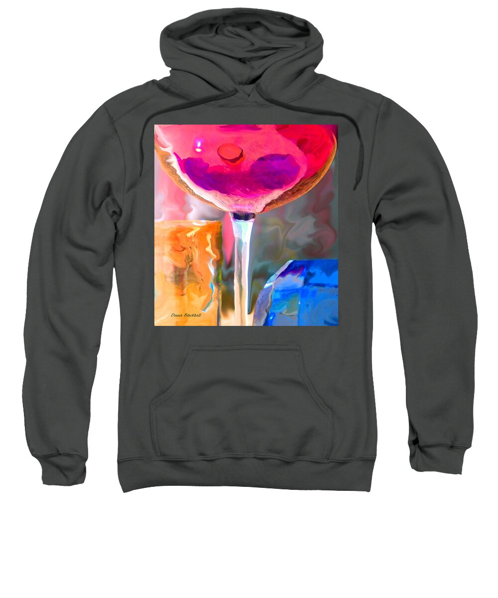 Glass Sweatshirt featuring the photograph Red Red Wine by Donna Blackhall