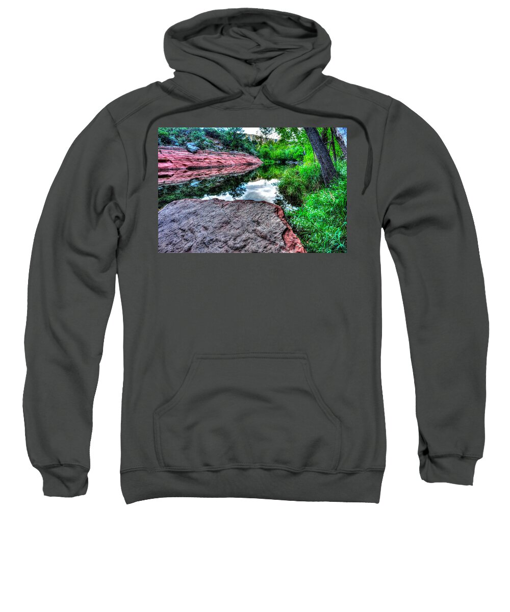Landscape Sweatshirt featuring the photograph Red Rock by Richard Gehlbach