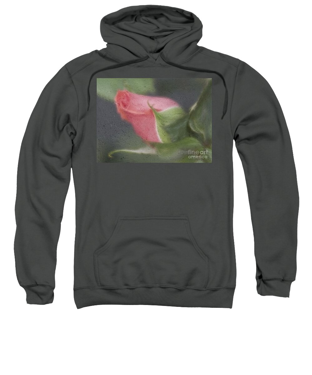 Rose Sweatshirt featuring the photograph Rendition Of A Rose by Deborah Benoit
