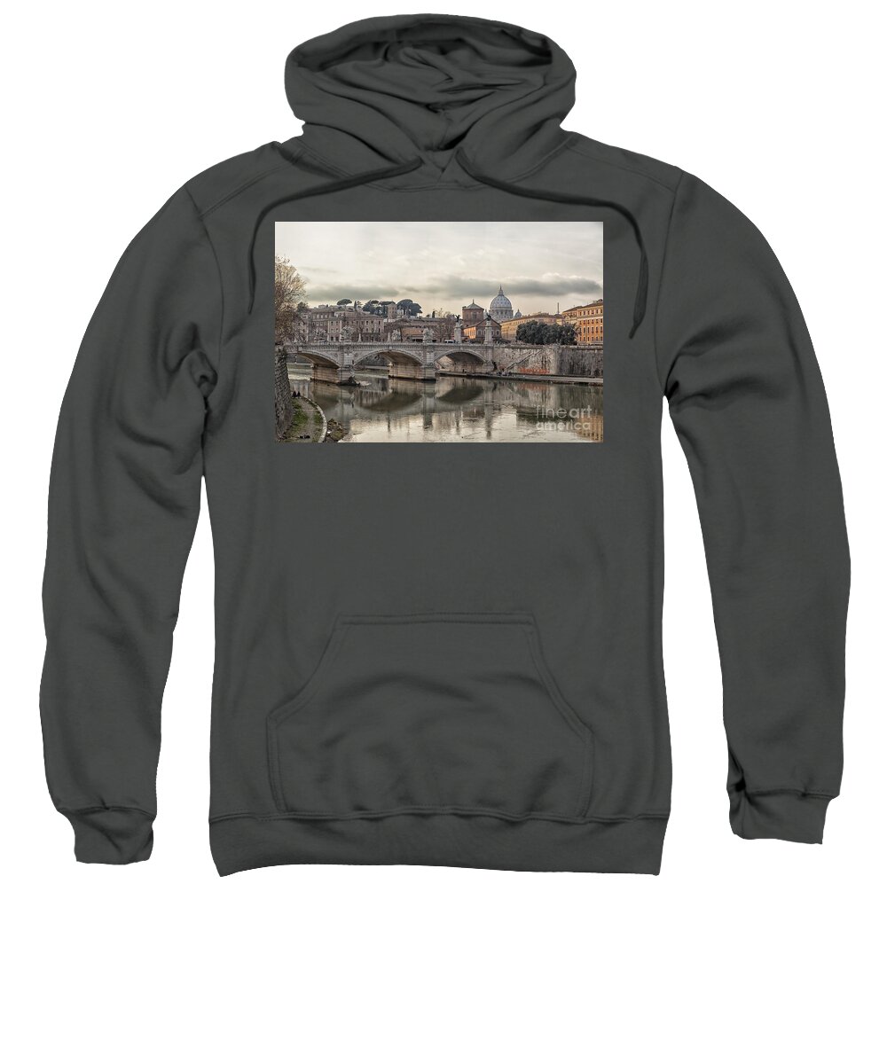 Rome Sweatshirt featuring the photograph River Tiber in Rome by Sophie McAulay