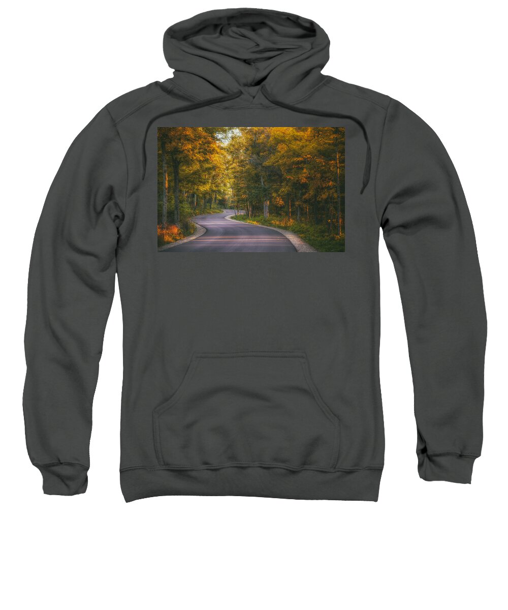 Blacktop Sweatshirt featuring the photograph Road to Cave Point by Scott Norris